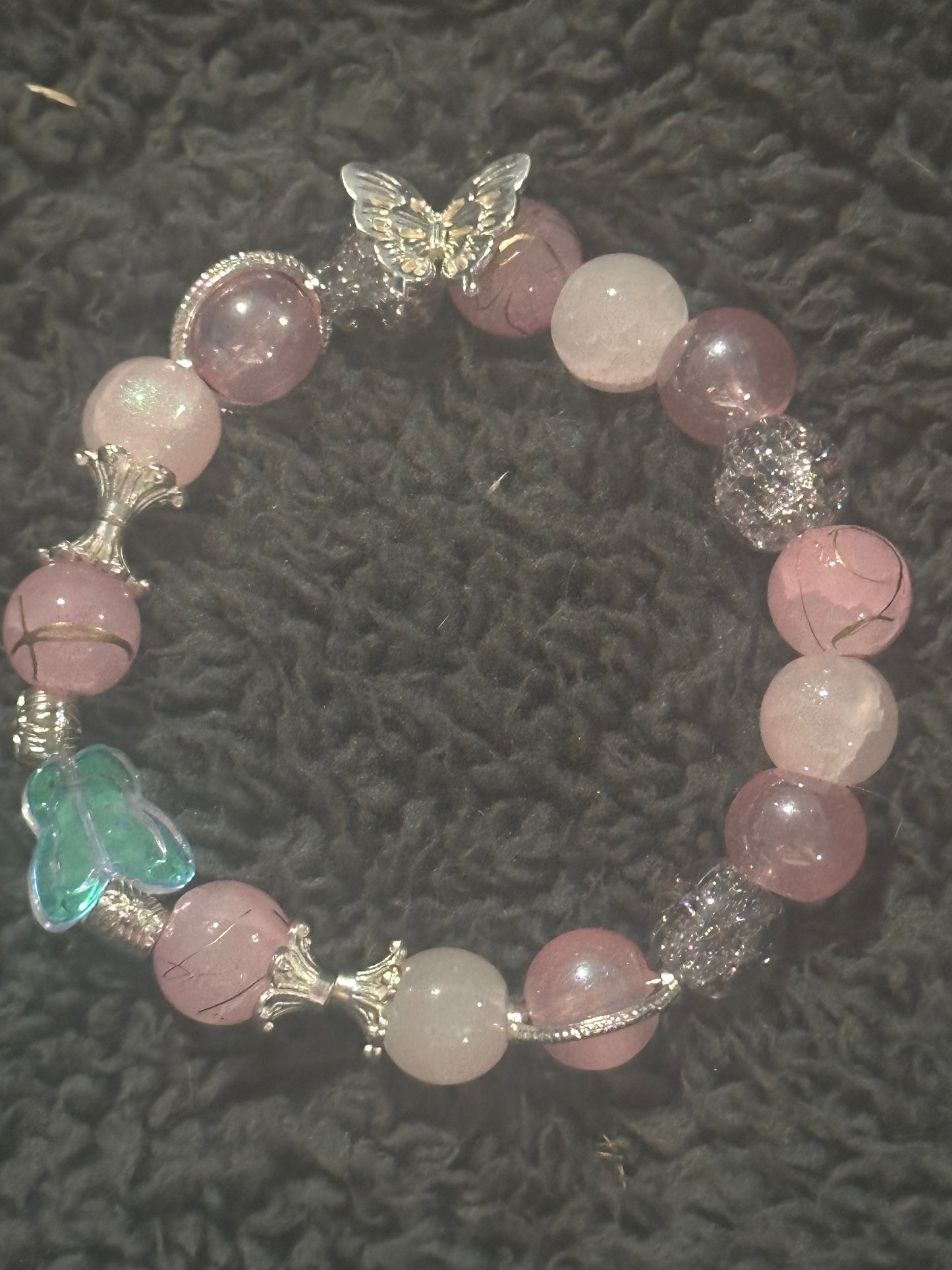 Butterfly beaded bracelet